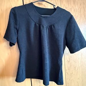 Chic Black Short Sleeve Women's Top